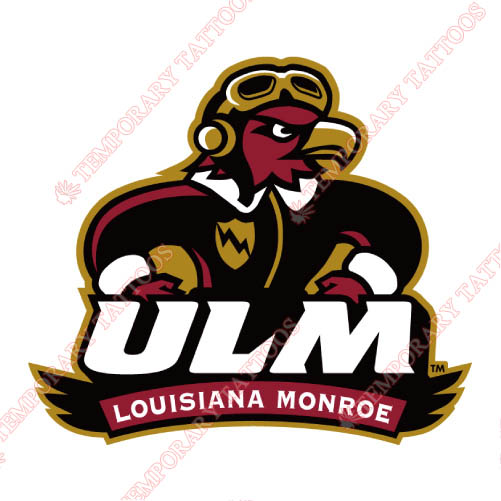 Louisiana Monroe Warhawks Customize Temporary Tattoos Stickers NO.4831